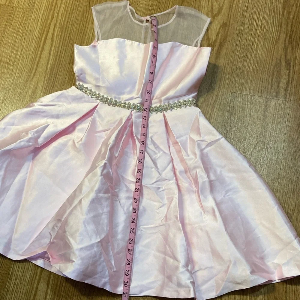 Rare editions pink girls flare dress